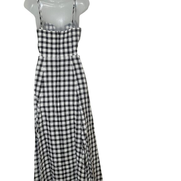Harshman Luiza Gingham Cutout Midi Dress XS NWT - Picture 3 of 7